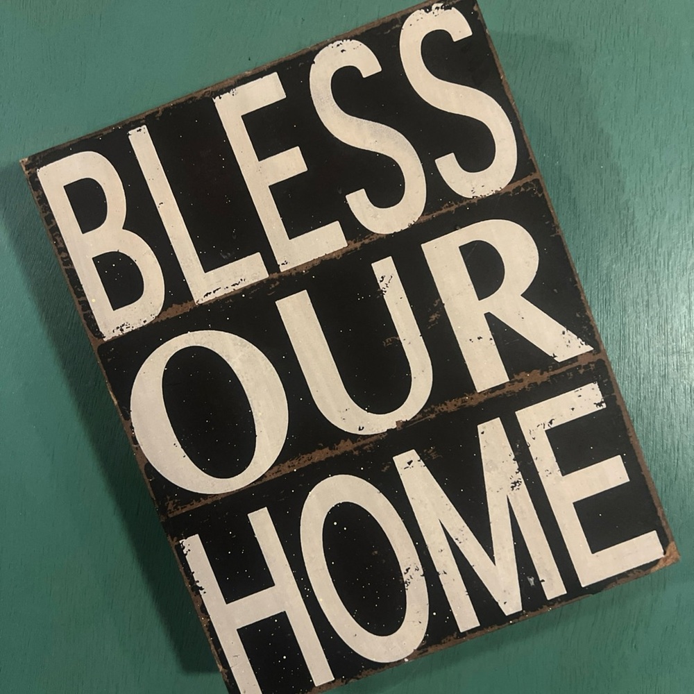 Hobby Lobby Black and White 'Bless Our Home' Wall Art